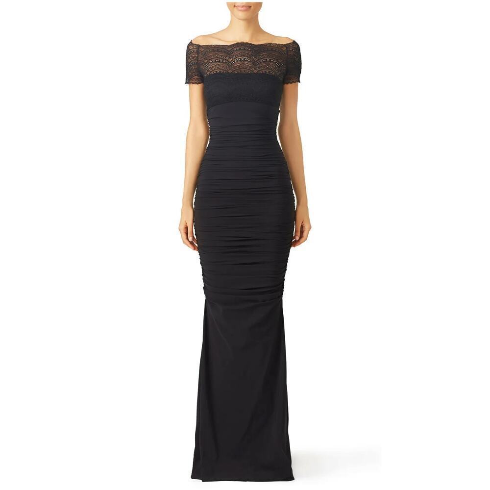 Chiara Boni La Petite Robe Black Nasira Gown - $995 original retail